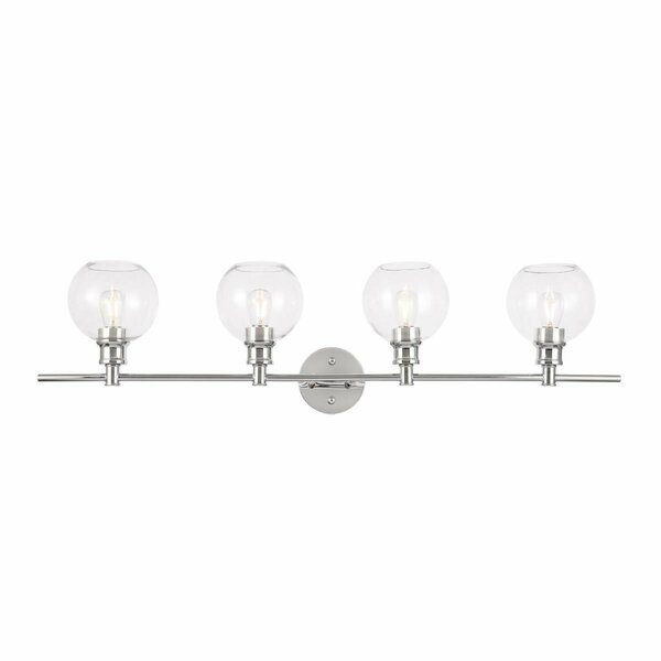 Cling Collier 4 Light Chrome & Clear Glass Wall Sconce CL2954190